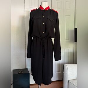 Ralph Lauren Navy Dress with Red Trim